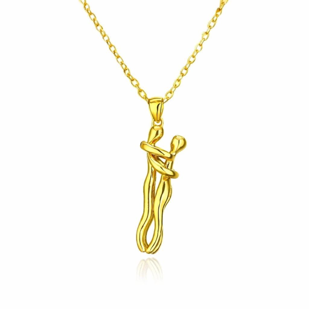 Buy PINSTA JEWELS Gold Tone Embracing Couple Pendant Necklace