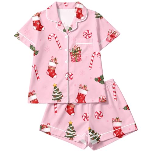 Christmas Pajamas Women Short Sleeve Two Piece Loungewear Cute Printed Set - image 5