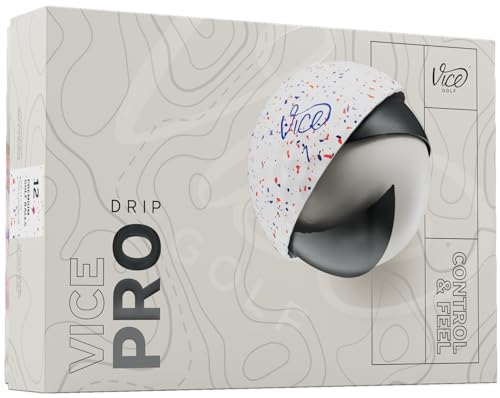 Vice Pro Golf Balls (2025 Model) (Red/Blue Drip)