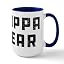 White/Navy Inside - Poppa Bear Large Mug