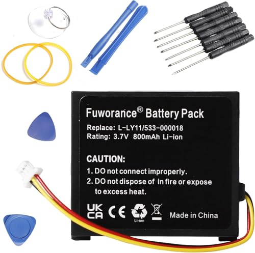 Fuworance 800mAh 3,7V 533 000018   Batería de repuesto compatible con Logitech MX Revolution, G930 G930   Auriculares de juego F12440097, L LY11 Li Ion   Auriculares de audio y ratón teclado