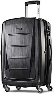 Samsonite Winfield 2 Hardside Expandable Luggage with Spinner Wheels, Brushed Anthracite, Checked-Medium 24-Inch