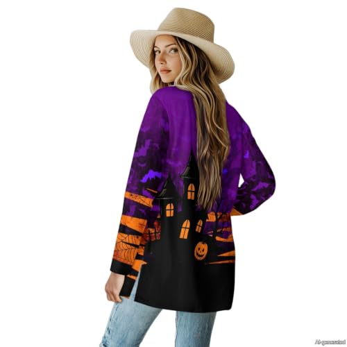 Image of Forchrinse Red Ladybug Cardigan for Women Causal Long Sleeve Open Front Cardigans Sweater Fashion 2024 Fall Coat with Pockets
