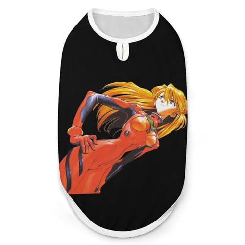ペット服 新世紀エヴァンゲリオン アスカ 犬服 犬の服 Tシャツ ペットウェア ドッグウェア 猫服 洋服 袖なし 薄手 おしゃれ 脱毛保護 通気性よい 春秋冬服 お散歩 お出かけ 小型犬 中型犬