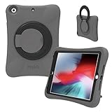 PEPKOO iPad 9.7 2017/2018 Case for Kids - Lightweight Shockproof Handle Stand Rugged Cover for Apple iPad 6th Generation/5th Gen/Air/Air 2 (Gray)