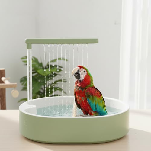 Ducha automática para jaula de pájaros recargable que evita salpicaduras 4