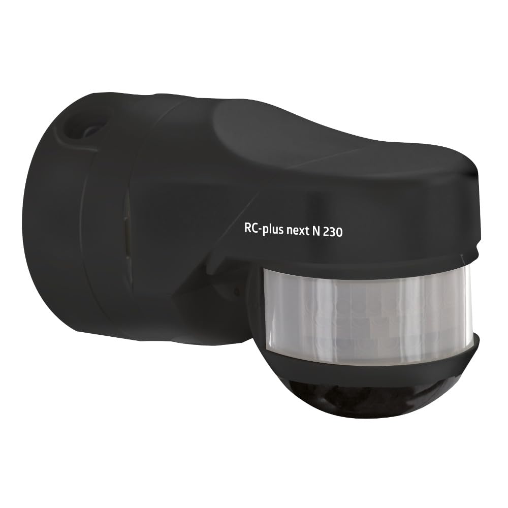 Detector de Movimiento RC-Plus Next N 230 con Zona de detección de 230° y protección contra intrusiones - Versión actualizada (Negro)