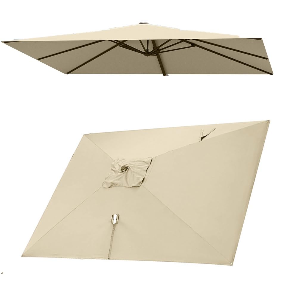 Toile pour parasol rectangulaire décalé 10' x 13' avec protection UV 8 baleines