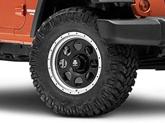 Mammoth 8 Aluminum Beadlock Wheel in Black 17x9 Aggressive Styling Rim Fits Jeep Wrangler JK 2007-2018