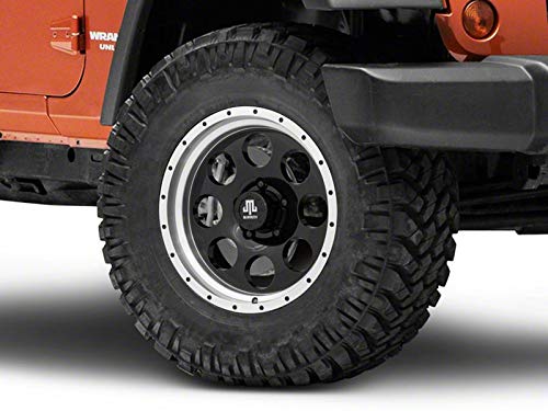 Mammoth 8 Aluminum Beadlock Wheel in Black 17x9 Aggressive Styling Rim Fits Jeep Wrangler JK 2007-2018