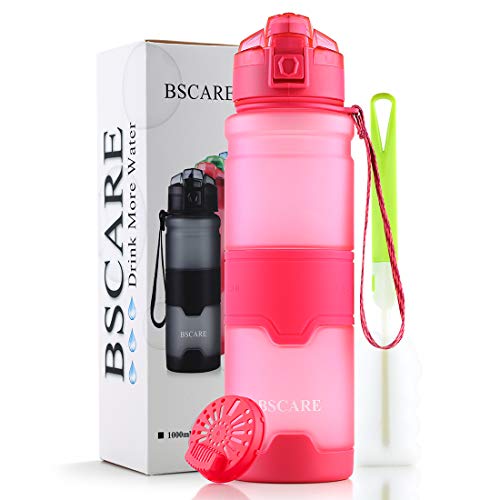 BSCARE Sports Water Bottle, 36-Ounce Large BPA Free Water Bottle for Fitness, Outdoor