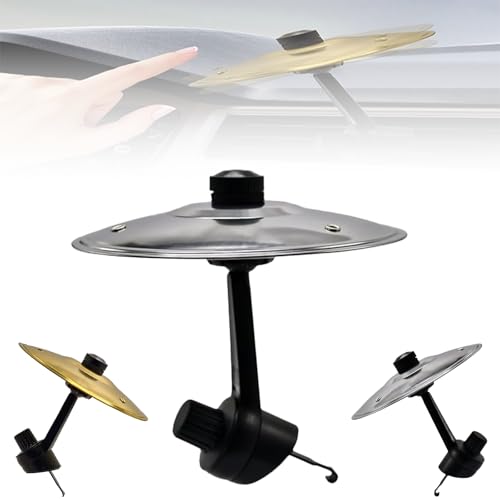 2025 Mini Car Crash Cymbal Air Vent Clip – Easy Clip-On Durable Drum Cymbal for Car Interior – Fun Dashboard Accessory for Musicians, Drummers, Music Lovers, and Car Enthusiasts (A)