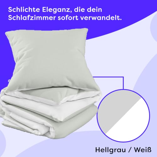 Wolkenfeld Mikrofaser Bettwäsche 200x200 cm – Kuschelig Weich, Bügelfrei & Doppelt Gebürstet – Oeko-TEX Bettwäsche-Sets… – Ansicht 2