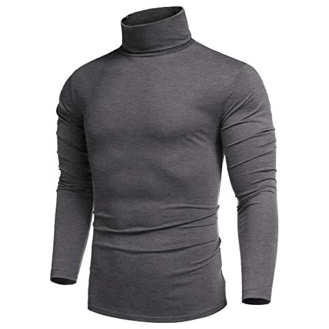 COOFANDY Men's Soft Cotton Turtleneck Jumper Cover