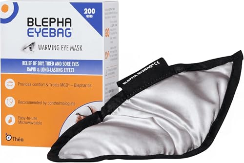 Blepha EyeBag Reusable Warming Eye Mask for Rapid & Long-Lasting Relief from Dry Gritty Tired Eyes | Microwaveable Natural Silk & Cotton | for MGD Blepharitis & Stye Relief