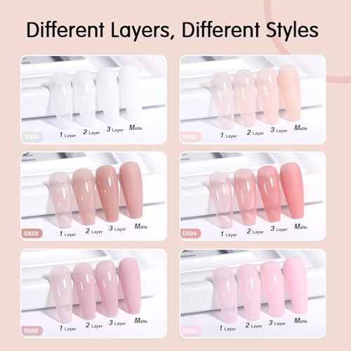 Image of THR3E STROKES Gel Nail Polish Set Gel Polish Orange Hot Pink Blue Yellow Green Purple Vibrant Spring Summer Gel Polish 7ML (UV /LED LIGHT REQUIRED) (NUDE 234, 7.5ML)