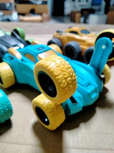 Image of Plastic Push and Go Mini Monster Truck Set, Stunt Car Vehicle Toy for Kids, Friction Toys, Baby Cars, 3+ Years (White)