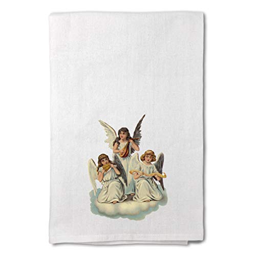 Style In Print Custom Decor Flour Kitchen Towels Angels Play On Musical Instruments Cloud Characters Characters Angels Cleaning Supplies Dish Towels Design Only #TOP15
