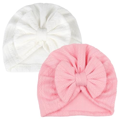 NJCXOLA 2 Stück Neugeborenen-Babymütze, weiche, Dehnbare...