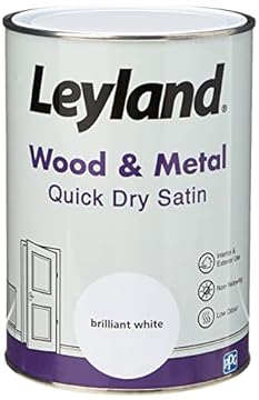Leyland Wood & Metal Quick Dry Satin, Brilliant White, 1.25 Litre