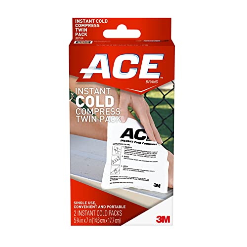 ACE Instant Cold Compress Twin Pack, Works for wrists, ankles, knees, wisdom teeth, eye, neck and more