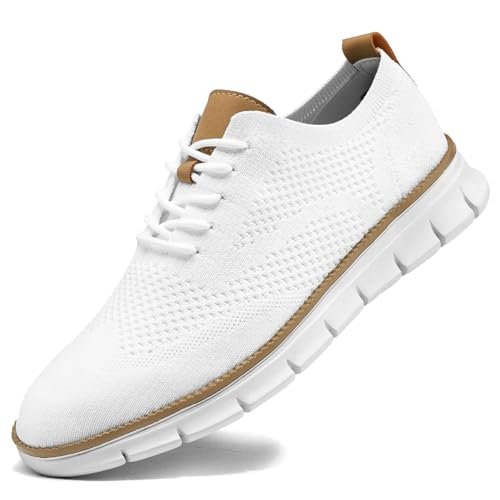 Mens Casual Dress Shoes Fashion Walking Sneakers Mesh Business Oxfords Work Lightweight Soft Sole