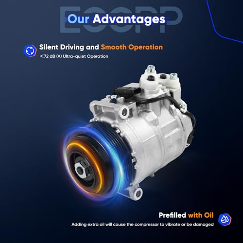 Image of ECCPP AC Compressor for Mercedes-Benz GLE400 GLS450 2016-2019 | for Mercedes-Benz GLE43 AMG GLE450 AMG GL450 GL550 ML350 ML400 ML550 2012-2019 Fast Cooling AC Compressor with Clutch