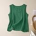 Linen Tops for Women Cotton Gauze Linen Tank Tops Women's Sleeveless Top Muslin Shirt Plus Size 2026 Summer Beach Vacation Petite Hemp Clothing Loose Fit Camisole Blusas de lino para Mujer Green