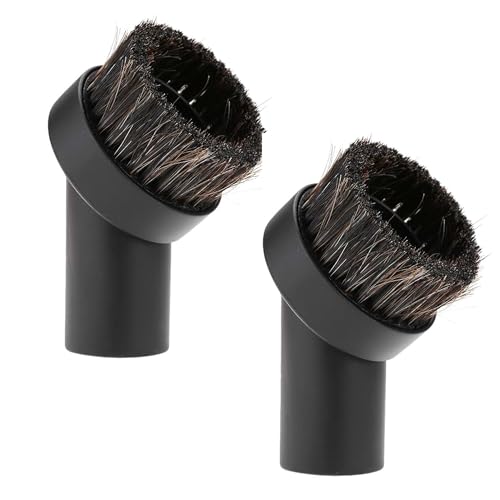 2 Pcs Dusting Brush for Henry Hoover Attachments, Hose Brushes for Henry Hoover Head, 32mm Universal Replacement Round Horse Hair Dusting Brush Head Accessories Tool