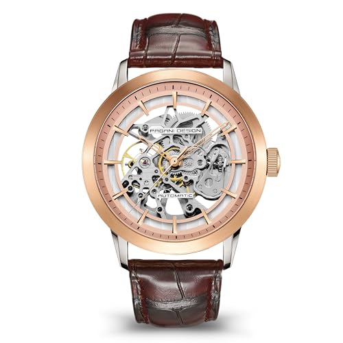 Pagani Design 1638 Orologio Uomo 43MM Scheletro Uomo Automatico Vetro