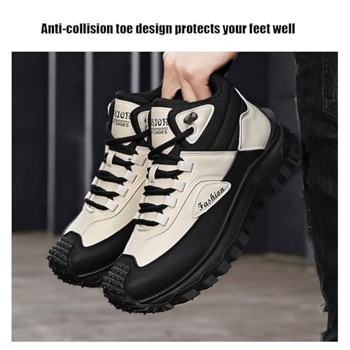 The First Young Shoes Men,Thefirstyoung Work Boots Orthopedic Boots for Men Wide Toe Arch Support Orthopedic Hiking Sneakers Puncture Proof Slip on Sneakers4