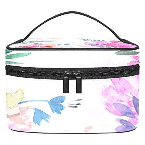 Sac à cosmétiques aquarelle durable et élégant avec rangement d'accessoires