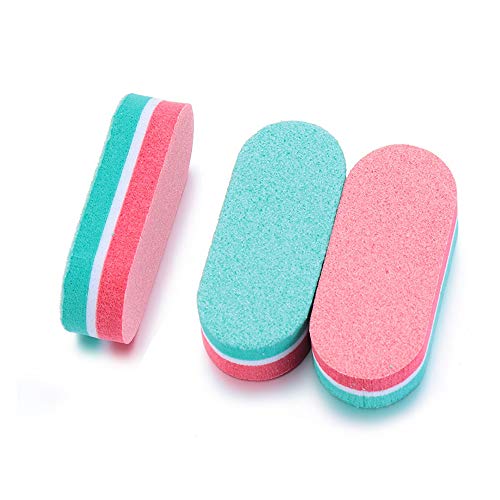 Nail Files and Buffer, 40pcs 100/180 Grit Mini Double Sided Sponge Nail File Set Professional Manicure Care Tools (02)