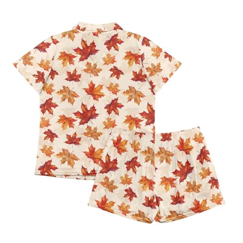 Image of Women's Short Sleeve Sleepwear Pajamas Nightwear with Pockets | skin-friendly breathable material resists pilling fading and deformation after repeated washing