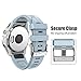 NotoCity Compatible Fenix 5S Plus Band Silicone Sport Watch Bands - Fenix 5S/5S Plus/6S/6S Pro/D2 Delta S - Sea Blue Silver Buckle