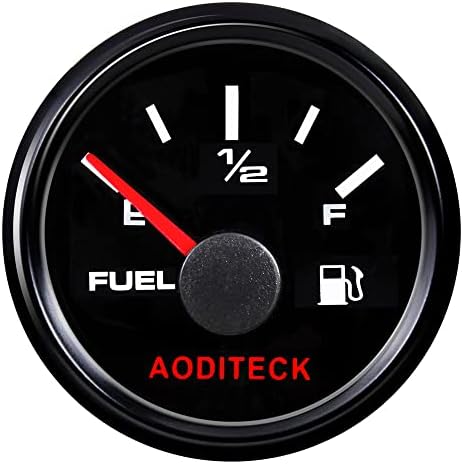 AODITECK Marine Fuel Gauge for Boat Gas Gauge Fuel Level Gauge for Car Truck Vehicle Diesel Automotive Replacement Aftermarket Gauge for Car Truck Vehicle SUV 240-33ohm with Backlight