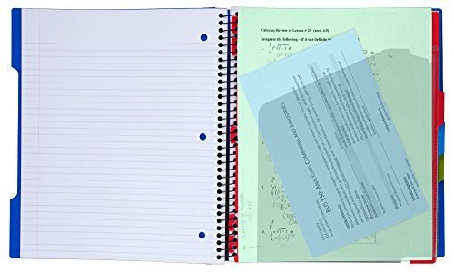 Five Star Advance spiral notebook, 3 Thema, College çizgili kağıt, 150 sayfa 1 Packung