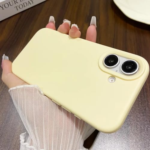 Coque souple iPhone 14 Plus jaune clair protection antichoc silicone