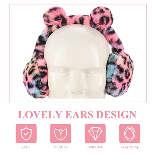 Adorable Earmuffs for Boys and Girls Soft Ear Foldable Ear Warmers for Outdoor Use for Girls Cute Leopard Print3
