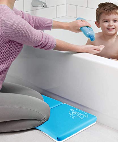 Image of Bath Kneeler Pad - 1.5inch Thick Bath Kneeling Mat Non-Slip Rubber - Large Safety Bathtub Kneeling Pad for Baby Bathtime, Garden Work, Exercise - Foldable Child Bath Tub Mat for Parents