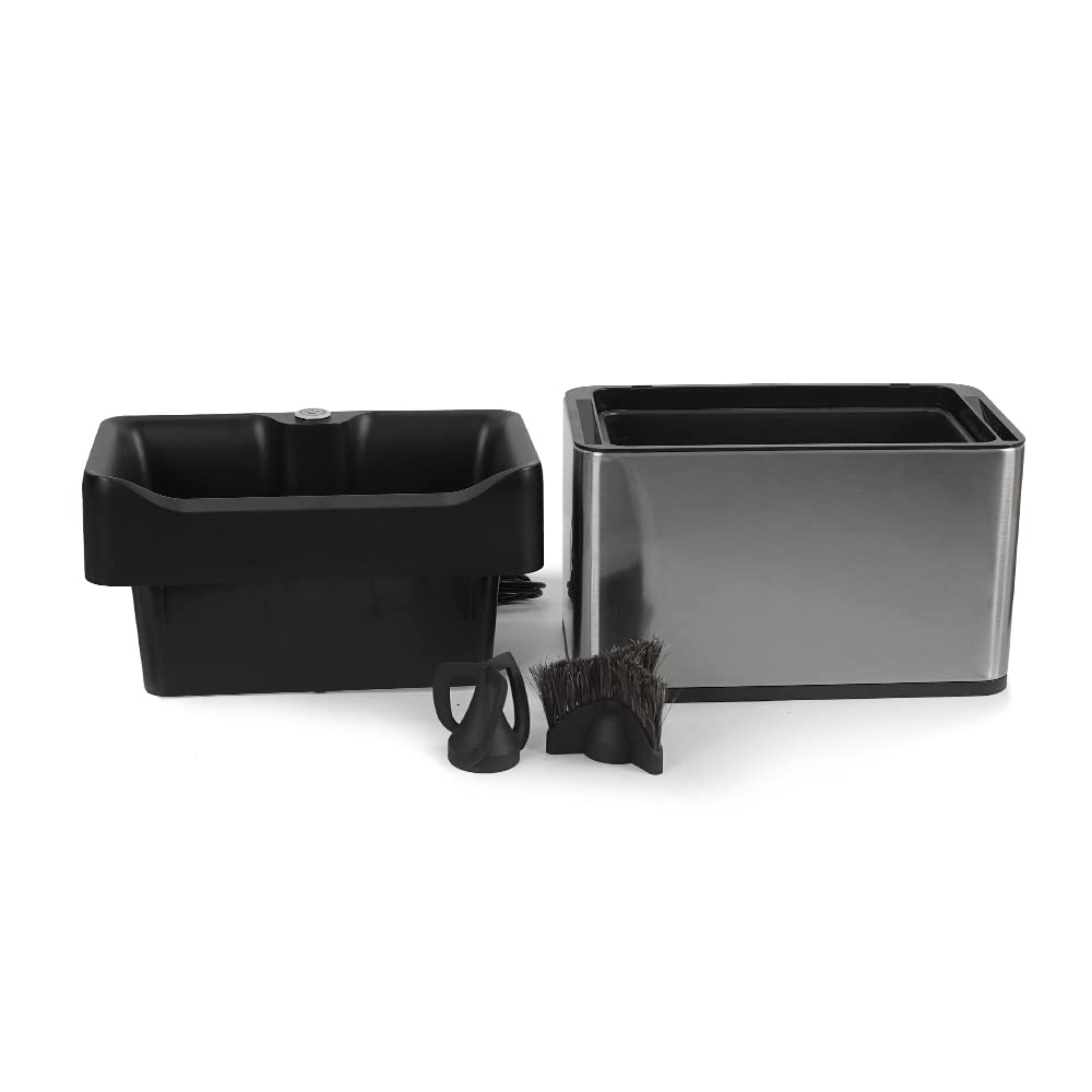 Limpiador eléctrico automático de café para mango de cafetera espresso - con cepillo y separador de polvo - Limpiador portafiltro de café de 58 mm