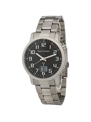 Preisvergleich Produktbild Pierre Chaubert Herren-Funkuhr Edelstahlband / Herrenuhr / Quarz / silberfarben