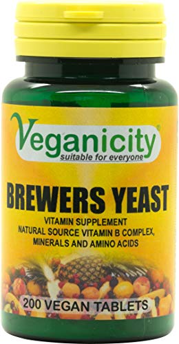 Veganicity Brewers Yeast 300mg : Vitamin B supplement : 200 tablets