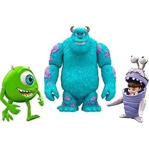 Mattel Disney and Pixar Monsters, Inc Storyteller 3 Action Figure Pack, Sulley Mike & Boo Characters in Get Boo Home Pack, Authentic Toys at 3 Inch Scale