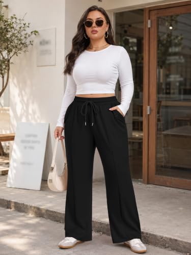 Women's Plus Size Wide Leg Sweatpants - image 3