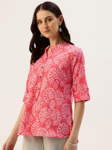 Image of Printed Mandarin Shirt - Casual & Chic (S-3XL)