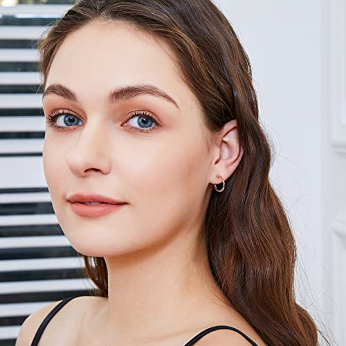 Pack Of Titanium Surgical Stainless Steel Huggie Hoop Earrings Hypoallergenic For Sensitive Ears Body Piercing Small Nose Rings Cartilage Trague 20G #TOP5