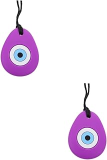 ibasenice 2 Pçs Silicone Dentes Goma Silicone Mascar Colar Silicone Mordedor Colar Mastigar Colar Criança Bebê Mordedor Brinquedos Bebê Dentição Colar Roxo Criança Molar Goma De Mascar