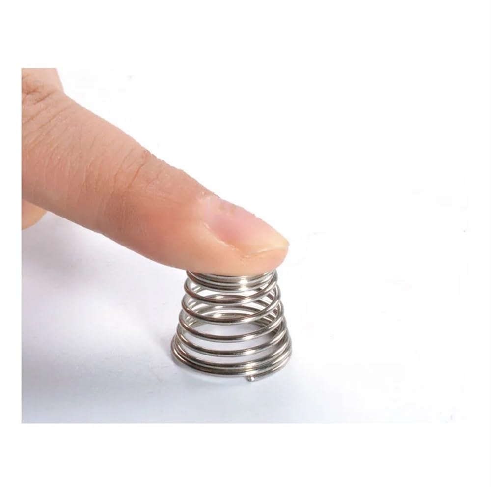 10 Pièces De Diamètre De Fil 1mm Ressorts Coniques En Acier Inoxydable, Ressorts De Compression Hélicoïdaux Coniques Absorbant Les Chocs, 1 * 5.5 * 15 * 30mm