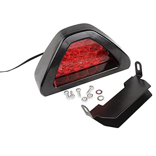 MoreChioce 12V Feu Arrière de Voiture, Universel Triangle Rouge Feu Stop Feu Antibrouillard Queue Arrière Troisième Feu Stop Lampe d'Avertissement 3ème Feu Stop Arrière pour VR Motos Voitures